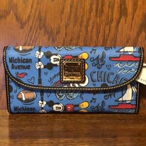 NWT-Disney x Dooney & Bourke-Chicago 21 Clutch Wallet-Mickey Mouse-Blue-$148